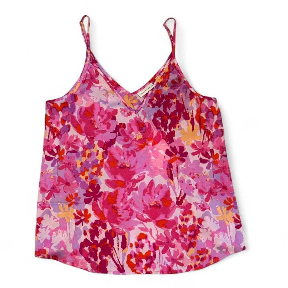 Pink and Red Floral Camisole Top